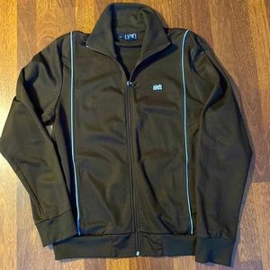 Lion Brand Men’s Brown Track Athletic Streetwear Jacket Size Large